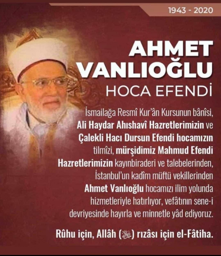 Rahmetle ve Saygıyla...